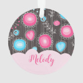 Coeurs bleu rose blanc et nom floral des fleurs (dos)