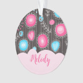 Coeurs bleu rose blanc et nom floral des fleurs (devant)