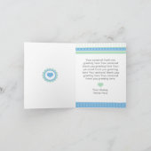 Coeurs bleus/verts de carte de remerciements de (Intérieur)