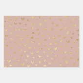 Coeurs bohème beige or enveloppant feuilles de pap (Devant)