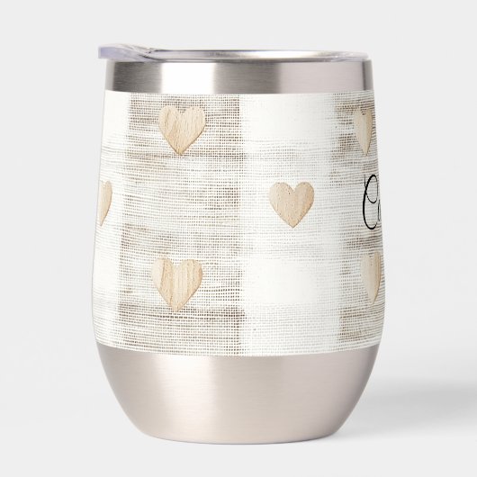 Coeurs Boho Beige Blanc Crème (Droite)