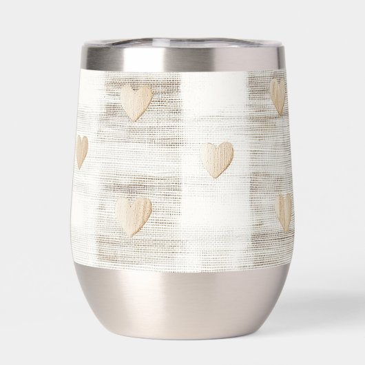 Coeurs Boho Beige Blanc Crème (Arrière)