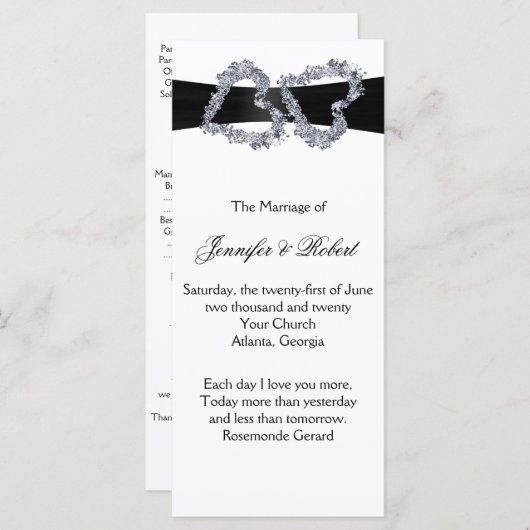 Coeurs brillants : Programme du ruban noir et du d (Devant / Derrière)