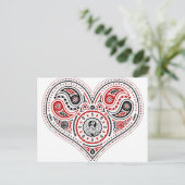 Coeurs - Carte postale (Blanc/Rouge/Noir) (Debout devant)