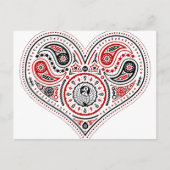 Coeurs - Carte postale (Blanc/Rouge/Noir) (Devant)