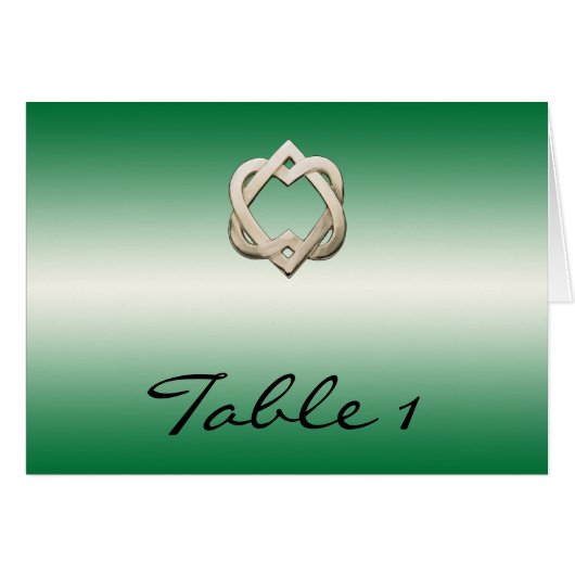 Coeurs celtiques sur le nombre vert de Tableau de (Devant Horizontal)