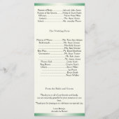 Coeurs celtiques sur le programme de mariage dégra (Dos)