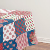 Coeurs chic et Rose Faux Patchwork nappe (In Situ)