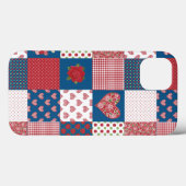 Coeurs chics et Rose Faux Patchwork coque ipad (Verso (horizontal))