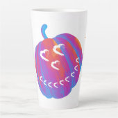 Coeurs Citrouilles psychédéliques Latte Mug (Devant)