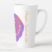 Coeurs Citrouilles psychédéliques Latte Mug (Droite)