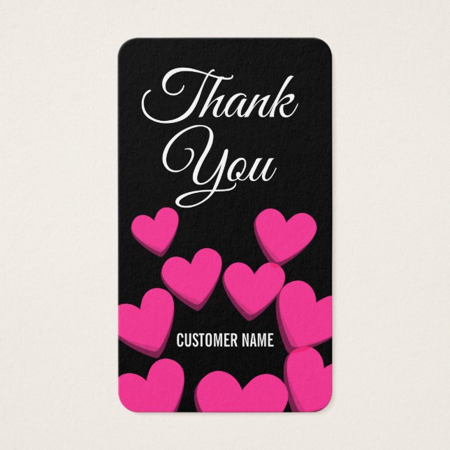 Coeurs clients loyaux Merci (Devant)