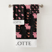 Coeurs Coeurs Piggy Piggy Motif Aimer Animaux Ha (En situation)