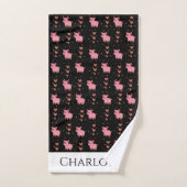 Coeurs Coeurs Piggy Piggy Motif Aimer Animaux Ha (Serviette à main)