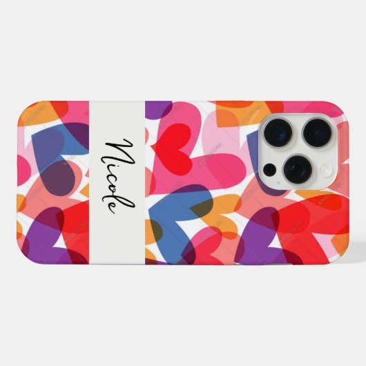 Coeurs colorés (Verso Horizontal)