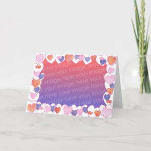 Coeurs colorés Amour Cadre Ajouter Cartes Photo