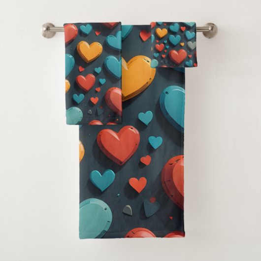 Cœurs colorés, art de la Saint-Valentin (En situation)