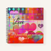 Coeurs colorés Carnet de la Saint-Valentin (Devant)