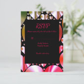 coeurs colorés carte de réponse rsvp mariage (Debout devant)