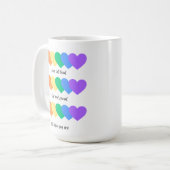 Coeurs colorés Inspiration Café Mug (Devant gauche)