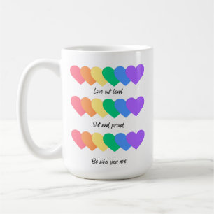 Coeurs colorés Inspiration Café Mug