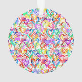 Coeurs colorés mignons motif (dos)