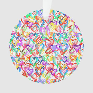 Coeurs colorés mignons motif