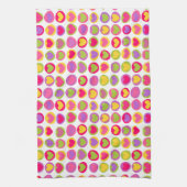 Coeurs colorés mignons Serviette de cuisine (Vertical)