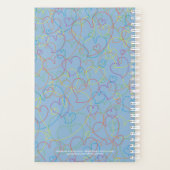 Coeurs colorés Motif - Coeurs Net Bleu clair (Dos)