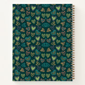 Coeurs colorés Motifs mignons Carnet spiral (Dos)