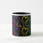 Coeurs colorés Mug (Centre)