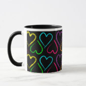 Coeurs colorés Mug (Gauche)