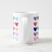 Coeurs colorés Mugs (Dos)
