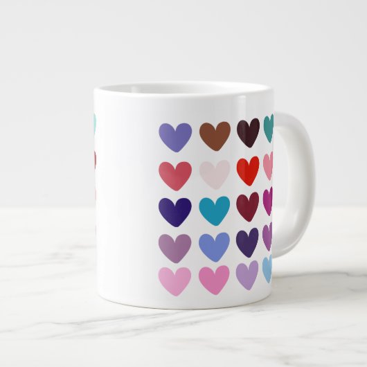 Coeurs colorés Mugs (Devant droit)