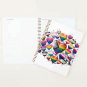 Cœurs Colorés, Planificateur Quotidien (Devant avec enveloppe)