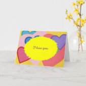 Coeurs colorés Voulez-vous m'épouser Carte (Fleur jaune)