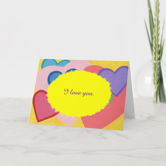 Coeurs colorés Voulez-vous m'épouser Carte (Devant)