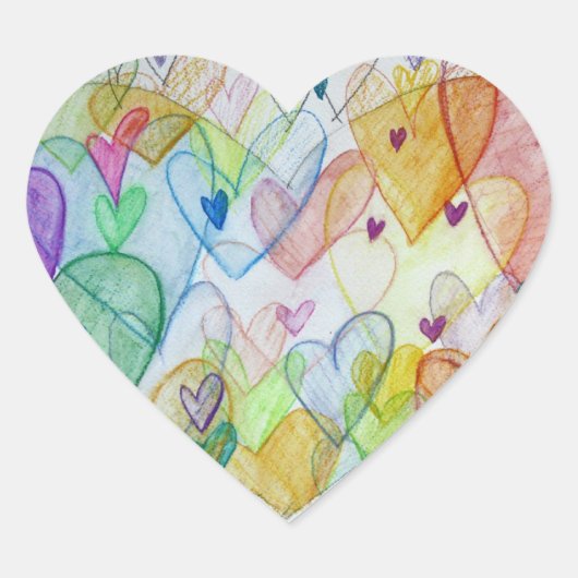 Coeurs communautaires Aimer Stickers Art Étiquette (Devant)