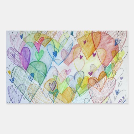 Coeurs communautaires Aimer Stickers Art Étiquette (Devant)