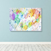 Coeurs communautaires Peinture de toile Peinture d (Insitu (Plancher de Bois))