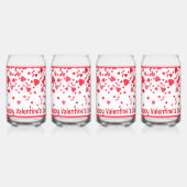 Coeurs Confetti Rouge Personnalisé Valentine (Dos)