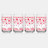 Coeurs Confetti Rouge Personnalisé Valentine (Gauche)