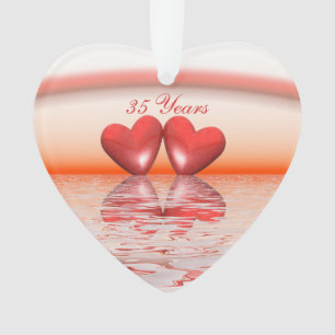 Coeurs coralliens du 35e anniversaire