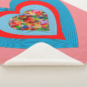 Coeurs couverture sherpa rose avec nom personnalis (3/4)