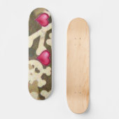 Coeurs/crânes Camo Look Skateboard (Recto)