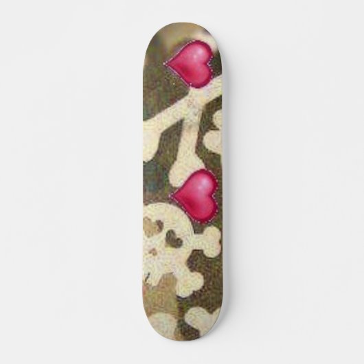 Coeurs/crânes Camo Look Skateboard (Devant)