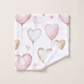 Cœurs Crème Rose (Gant de toilette)