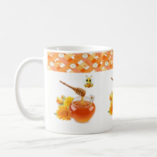Coeurs d'abeilles miel Mug (Gauche)