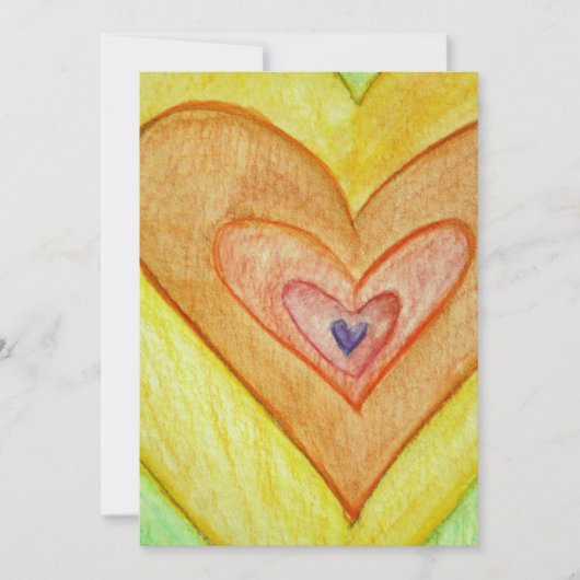 Coeurs d'amitié d'or Invitations ou invitations (Devant)