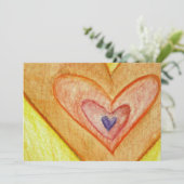 Coeurs d'amitié d'or Invitations ou invitations (Debout devant)